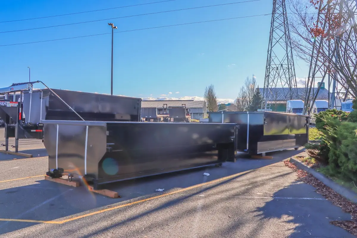 Roll-off dumpster ready for waste disposal at job site for Estate Cleanout Dumpster Rental in Rantoul